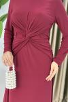 MERVE TESETTÜR ELBİSE Bordo