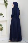 BALIM TESETTÜR ABİYE ELBİSE  Lacivert
