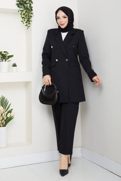 YENİ BESTE PANTOLONLU TAKIM  Siyah