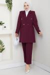 YENİ BESTE PANTOLONLU TAKIM  Bordo