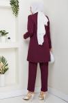 YENİ BESTE PANTOLONLU TAKIM  Bordo