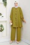 MELTEM TESETTÜR PANTOLONLU TAKIM  YağYeşili