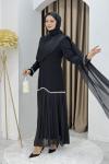 BEYHAN TESETTÜR ABİYE ELBİSE Siyah