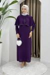 FİLİZ TESETTÜR ELBİSE Mor
