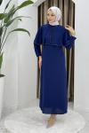 FİLİZ TESETTÜR ELBİSE Mavi