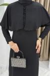 FİLİZ TESETTÜR ELBİSE Siyah