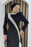NAZ ABİYE ELBİSE  Siyah