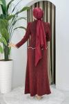 DERYA ABİYE ELBİSE  Kırmızı