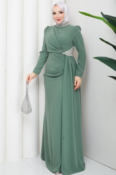 REZZAN ABİYE ELBİSE Yeşil