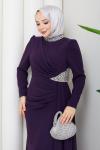 REZZAN ABİYE ELBİSE Mor