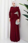 REZZAN ABİYE ELBİSE Bordo