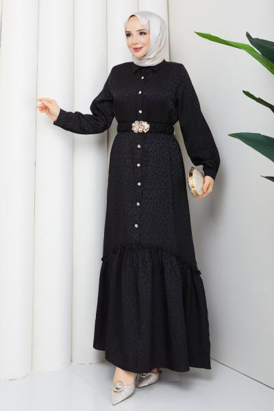 ÜMRAN TESETTÜR ELBİSE Siyah