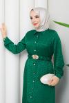 ÜMRAN TESETTÜR ELBİSE Zümrüt