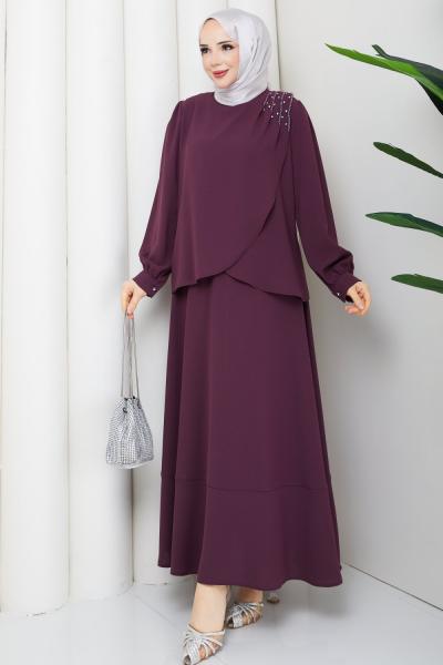 SULTAN ETEKLİ TAKIM  Mürdüm