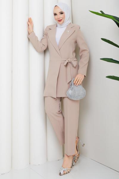 MELODİ CEKET PANTOLON TAKIM Taş