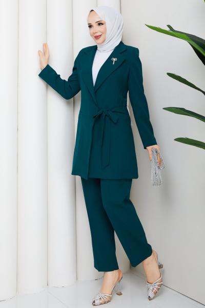 MELODİ CEKET PANTOLON TAKIM Zümrüt