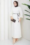 BEYZA ELBİSE Ekru