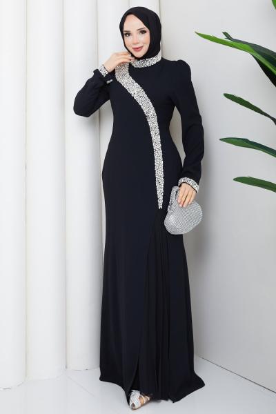 SERAP ABİYE ELBİSE Siyah