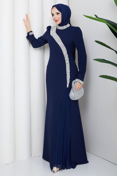 SERAP ABİYE ELBİSE Lacivert