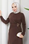 MERAL ELBİSE  Kahve