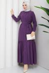 AŞKIN TESETTÜR ELBİSE Mor