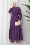 AŞKIN TESETTÜR ELBİSE Mor