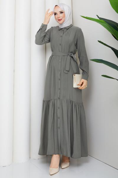 AŞKIN TESETTÜR ELBİSE Yeşil