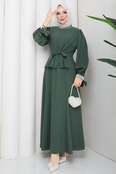 YETER ETEKLİ TESETTÜR TAKIM Yeşil