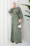 AYLİZ TESETTÜR ELBİSE Yeşil