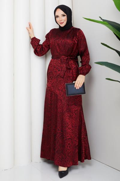 AYLİZ TESETTÜR ELBİSE Kırmızı