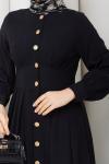 ŞİRİN TESETTÜR ELBİSE  Siyah