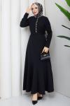 DENİZ TESETTÜR ELBİSE Siyah