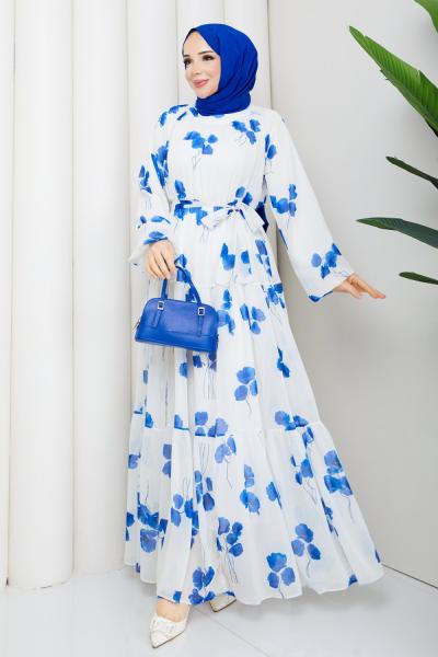 SANEM TESETTÜR ELBİSE Mavi