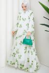 SANEM TESETTÜR ELBİSE Yeşil