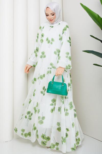 SANEM TESETTÜR ELBİSE Yeşil