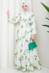 SANEM TESETTÜR ELBİSE Yeşil