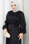 EBRAR TESETTÜR ELBİSE Siyah