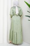 EBRAR TESETTÜR ELBİSE Yeşil
