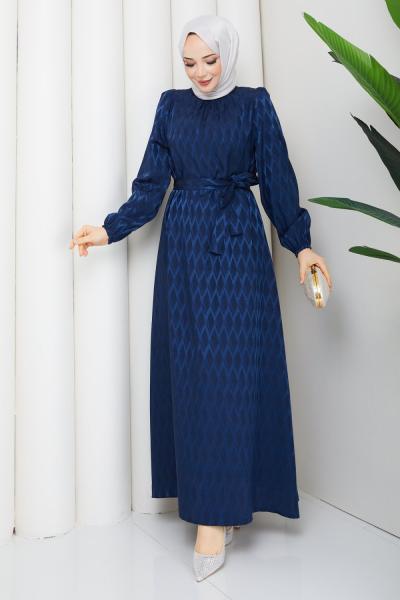 ŞULE TESETTÜR ELBİSE Lacivert