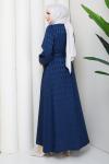 ŞULE TESETTÜR ELBİSE Lacivert