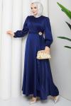 ALİYE TESETTÜR ELBİSE  Lacivert