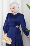 ALİYE TESETTÜR ELBİSE  Lacivert