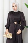 ALİYE TESETTÜR ELBİSE  Kahve