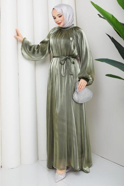 ŞAFAK TESETTÜR ELBİSE Yeşil