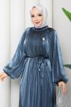 ŞAFAK TESETTÜR ELBİSE AçıkMavi
