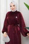 ŞAFAK TESETTÜR ELBİSE Bordo