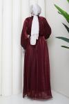 ŞAFAK TESETTÜR ELBİSE Bordo
