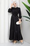GÖKÇE TESETTÜR ELBİSE Siyah
