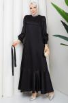 GÖKÇE TESETTÜR ELBİSE Siyah