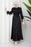 GÖKÇE TESETTÜR ELBİSE Siyah